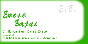 emese bajai business card
